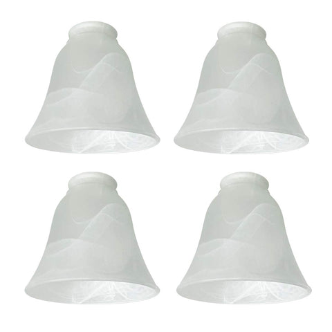 LHLYCLX alabaster bell glass cover softens room lighting for ceiling fans.