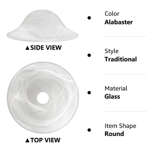 LHLYCLX alabaster marbleized shade adds soft glow to torchiere lamps