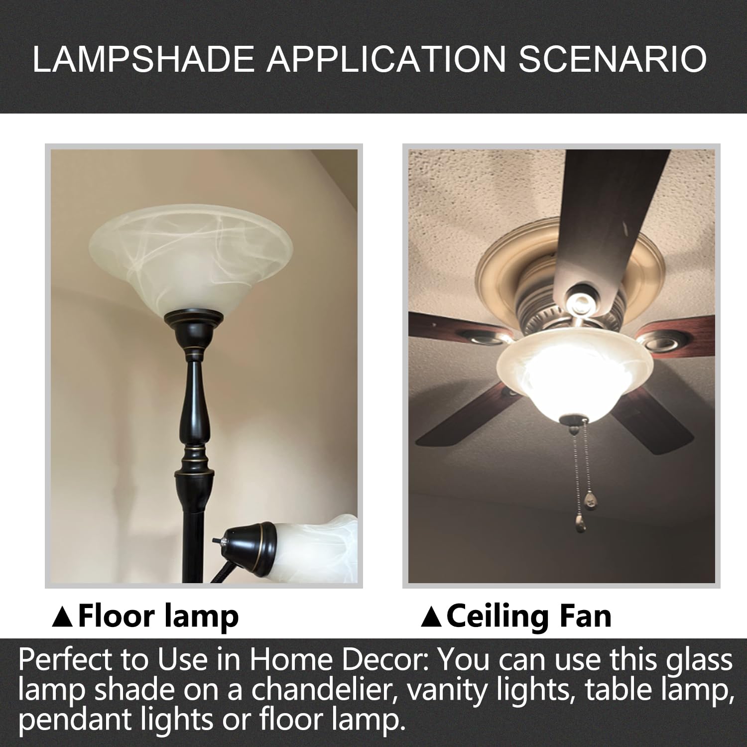LHLYCLX white alabaster shade complements modern to classic decor