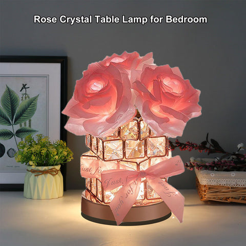 LHYDAOOQ Three lighting modes for customizable mood on the rose lamp.