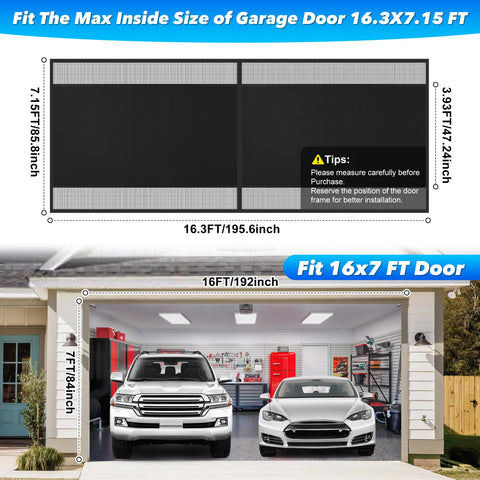 LIAMST privacy garage screen with magnetic closure for hands-free entry.