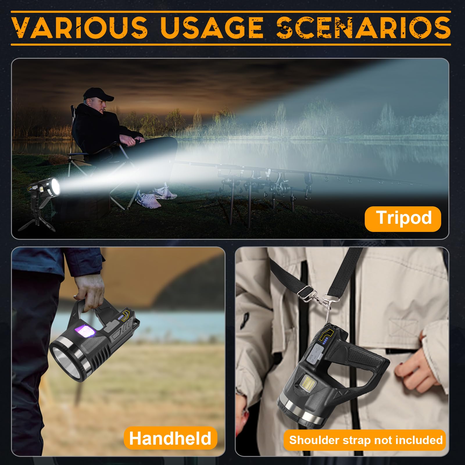 LiangJJ Spotlight built-in power bank keeps phones charged on trips.
