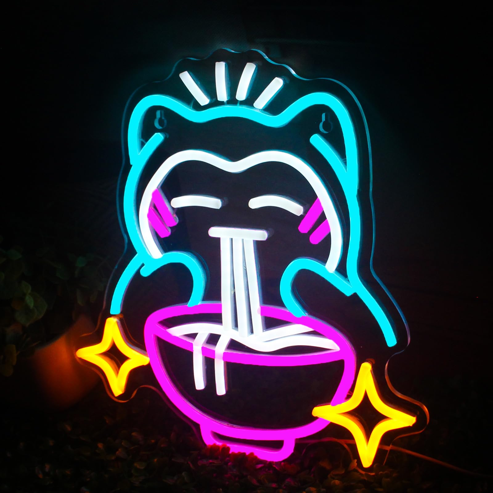 LiangLiangfmly blue neon wall decor for gaming setups and bars.