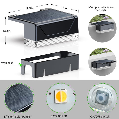 LIANGLOME compact design lights steps, fences, and decks with a bright, gentle glow.