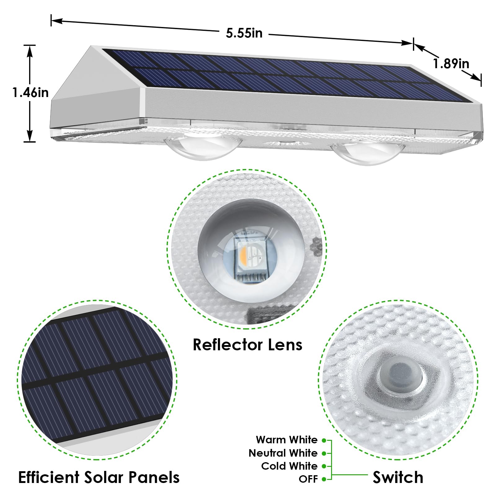 LIANGLOME easy installation without wiring just screws or adhesive.