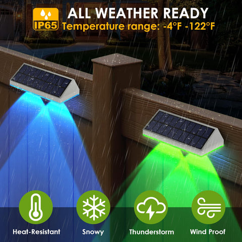 LIANGLOME IP65 waterproof solar lights withstand rain and snow for year-round use.