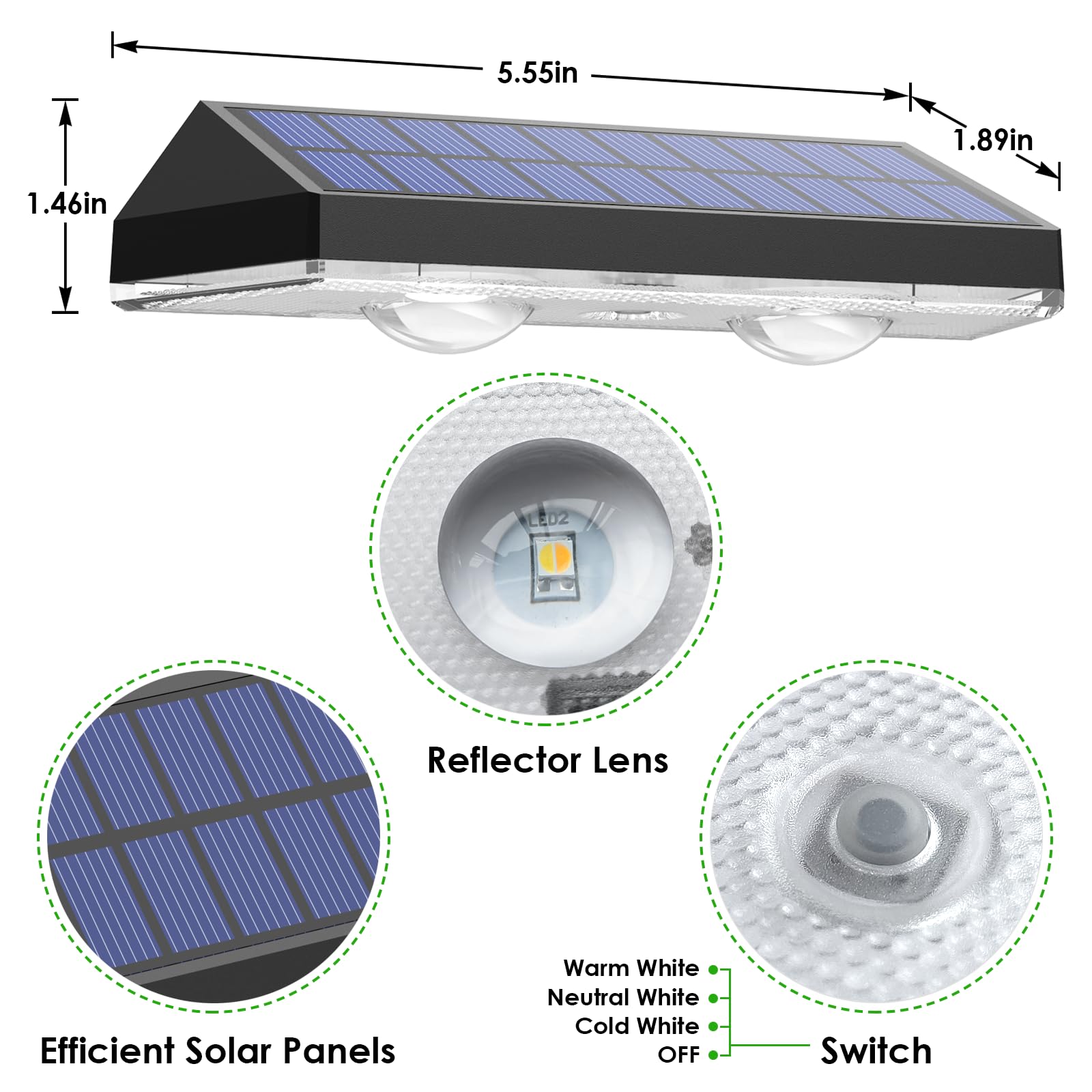 LIANGLOME fence light with screws for easy, tool-free mounting.
