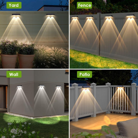 LIANGLOME solar fence light 12-pack covers your yard effectively