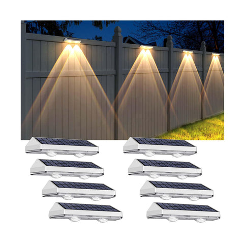 LIANGLOME solar fence lights in packaging box for gifting.