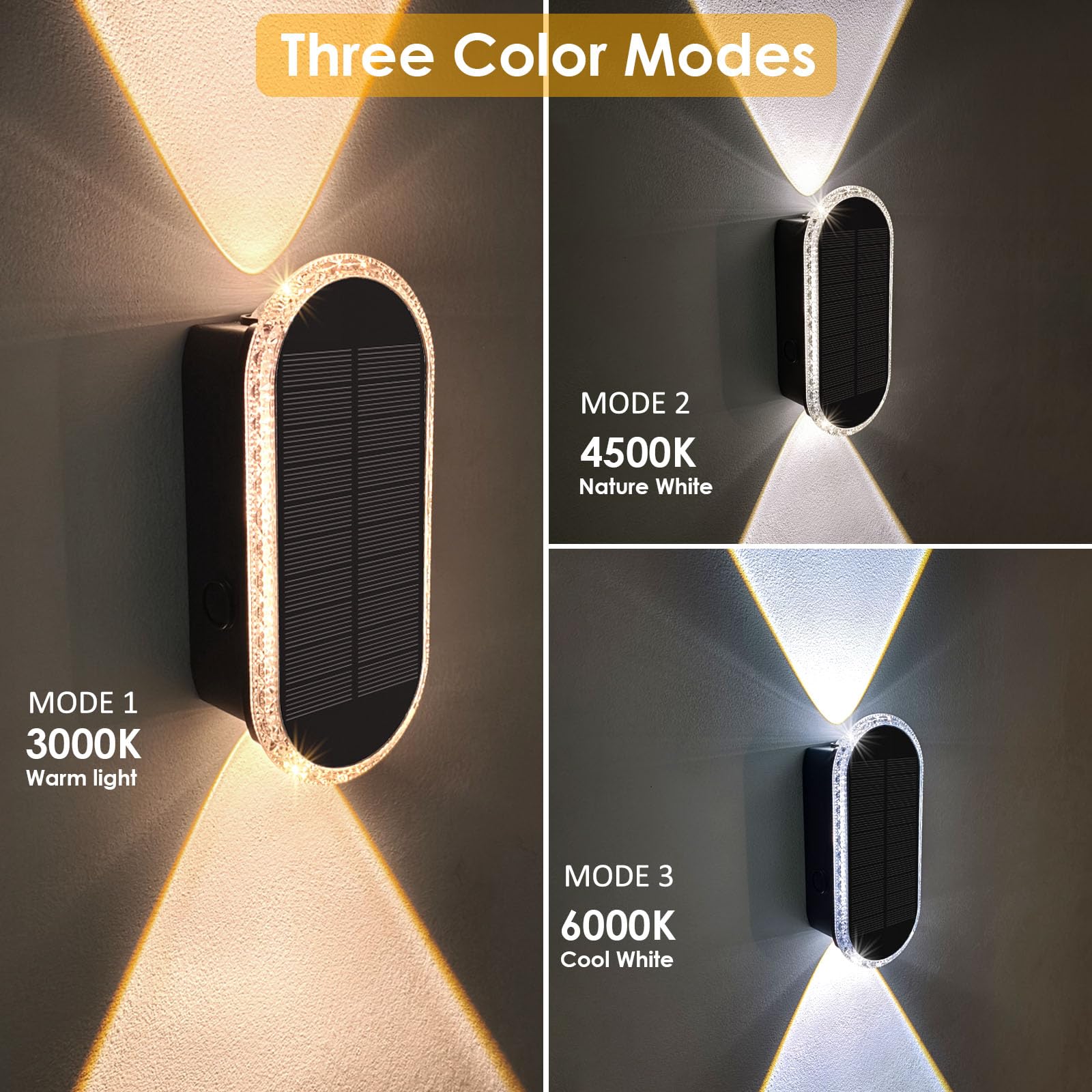 LIANGLOME solar fence lights three modes for ambience and safety.
