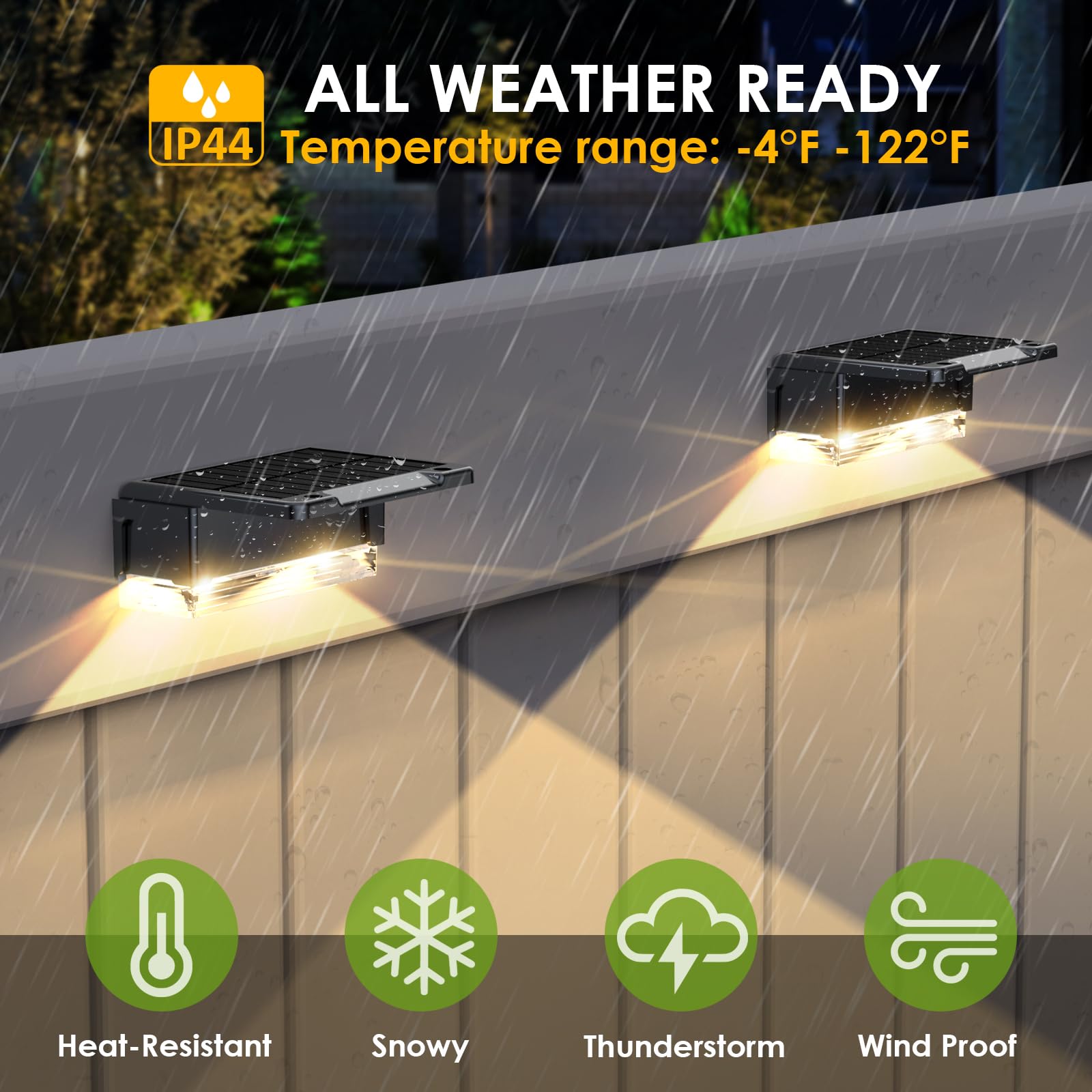 LIANGLOME solar panel provides efficient charging for longer nighttime illumination.