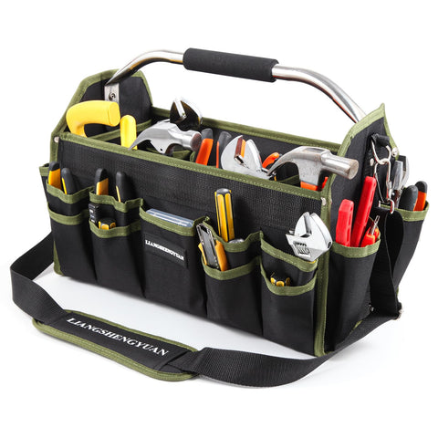 LIANGSHENGYUAN 16in tool bag with open-top view for quick tool access