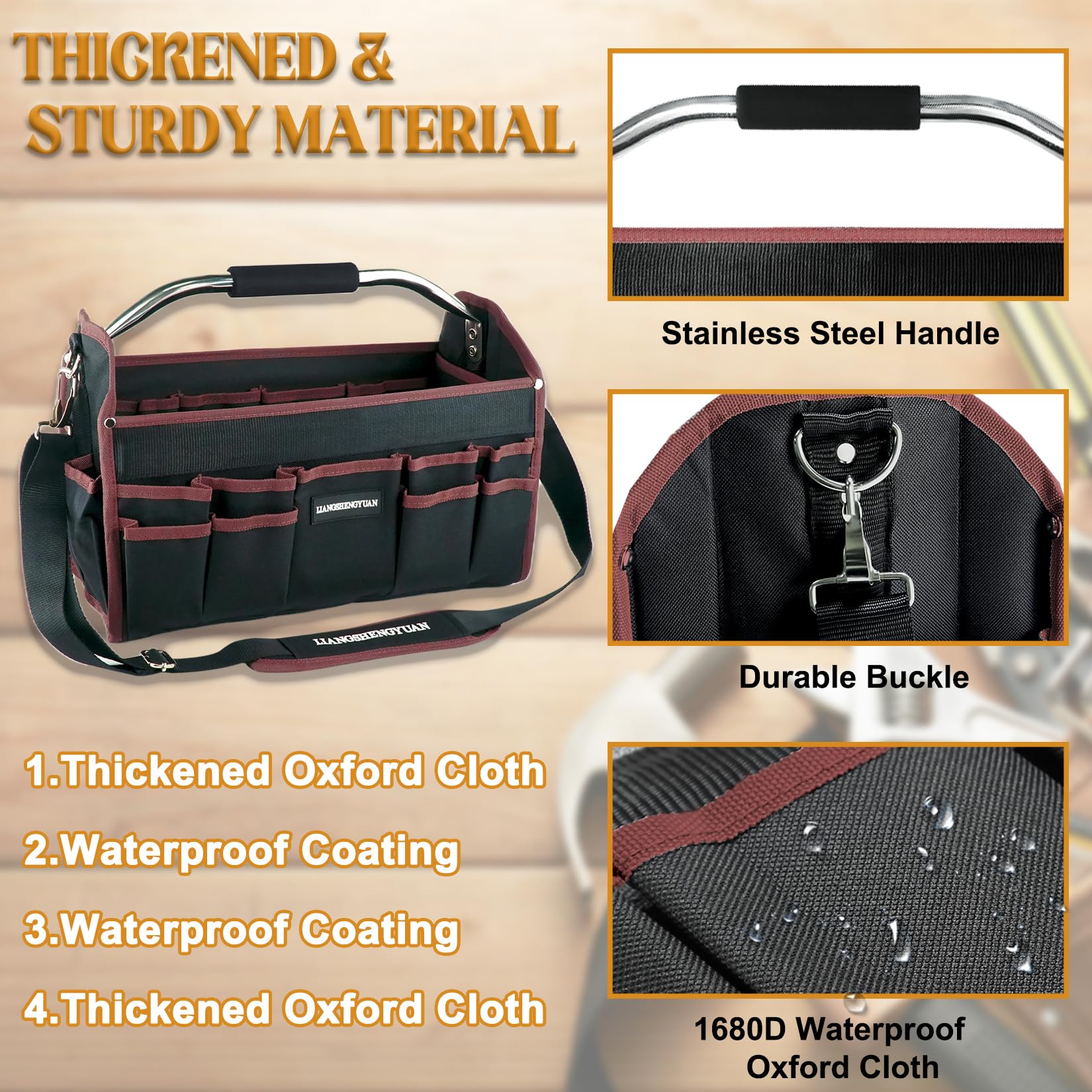 LIANGSHENGYUAN foldable tool bag for easy storage when not in use