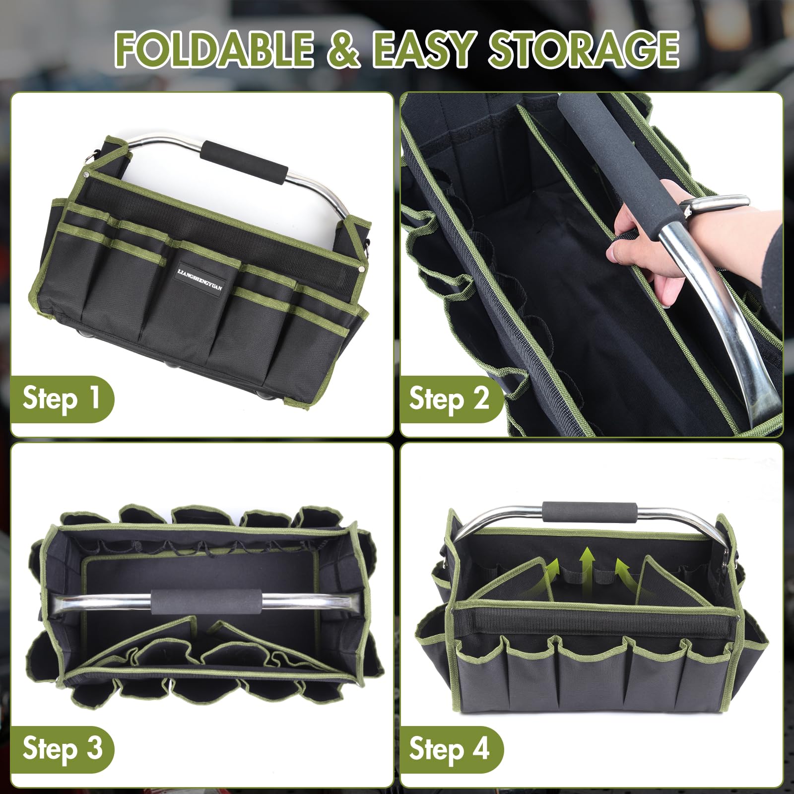 LIANGSHENGYUAN stainless steel handle and removable shoulder strap for flexible carry
