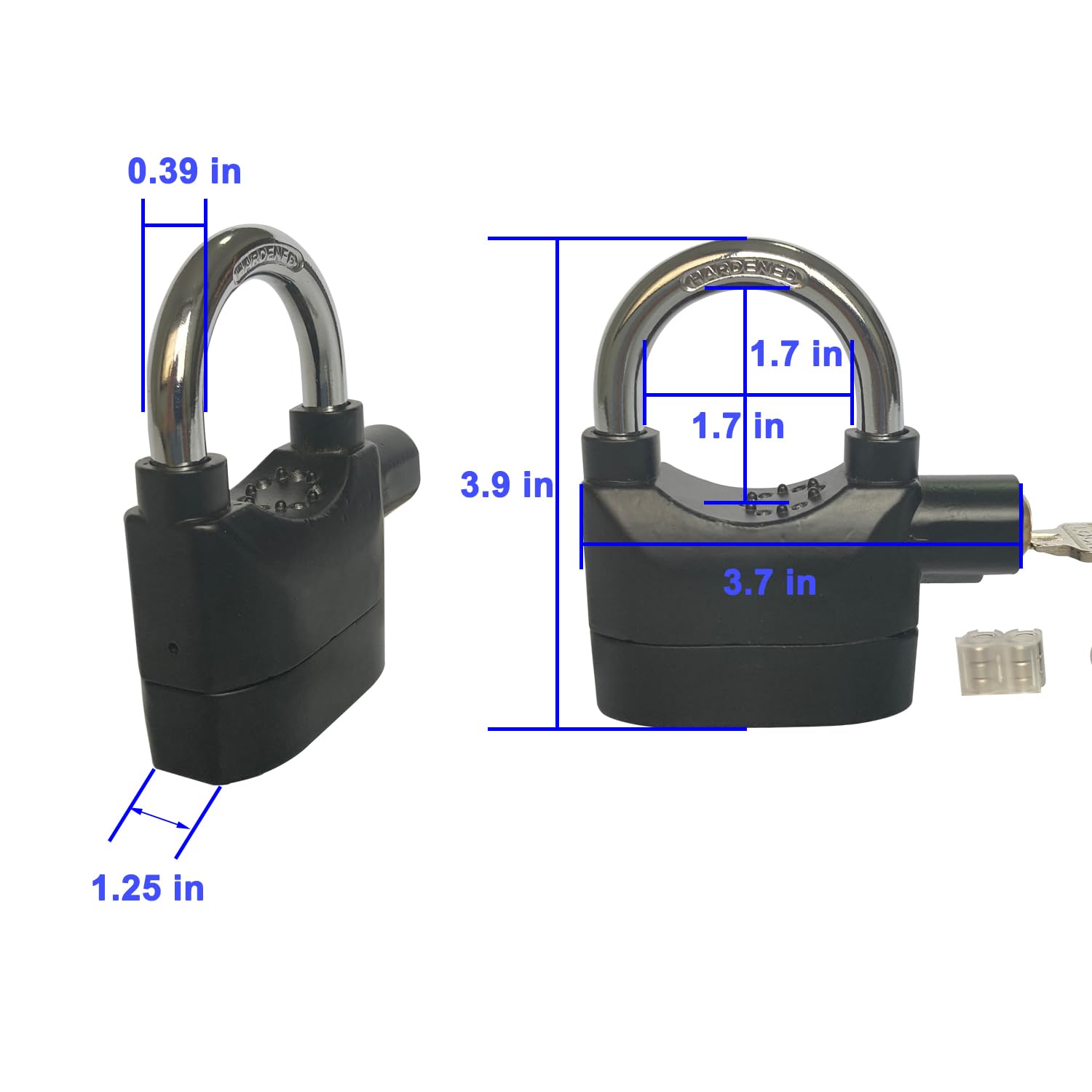 Lianshi alarm lock mounted on a bicycle for roadside security.