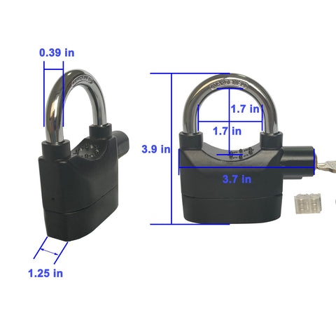 Lianshi alarm lock mounted on a bicycle for roadside security.
