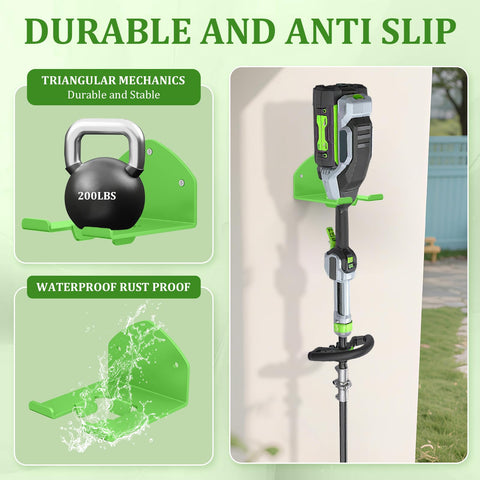 Liantaul lawn tool storage rack stores weed eater and trimmers neatly