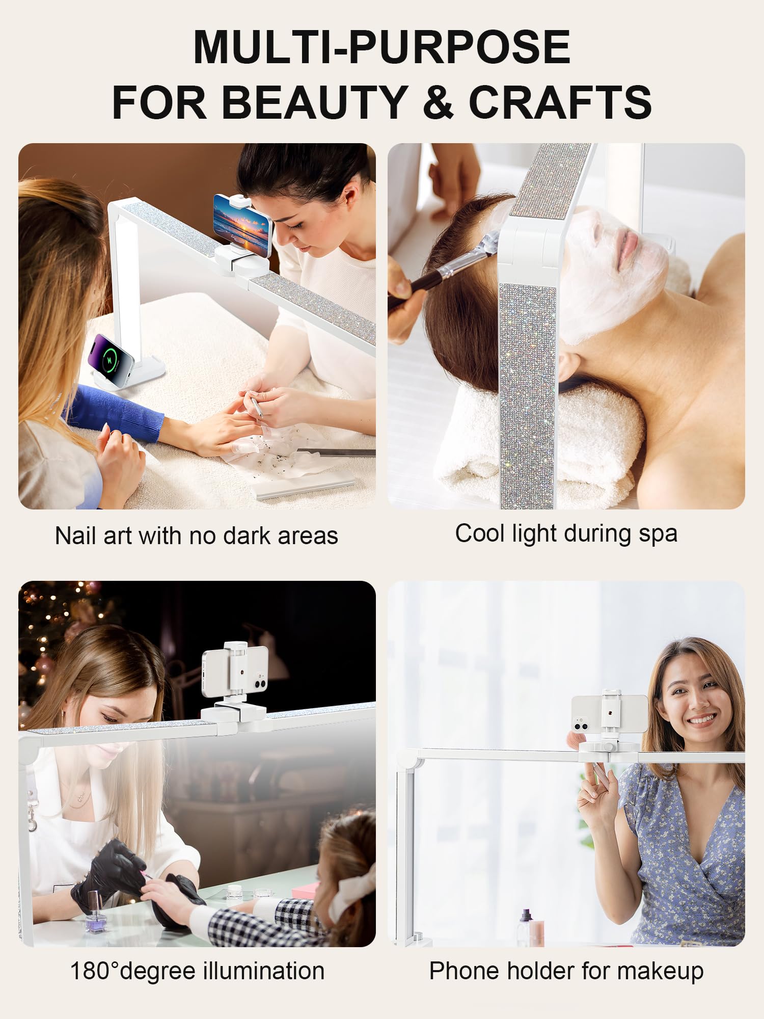 LIARTY Arch Half Moon Light top phone holder for recording.