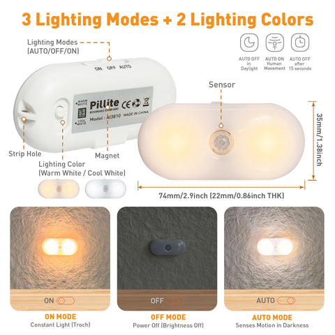 LIBERATECH on mode provides constant low light for safe nighttime navigation.