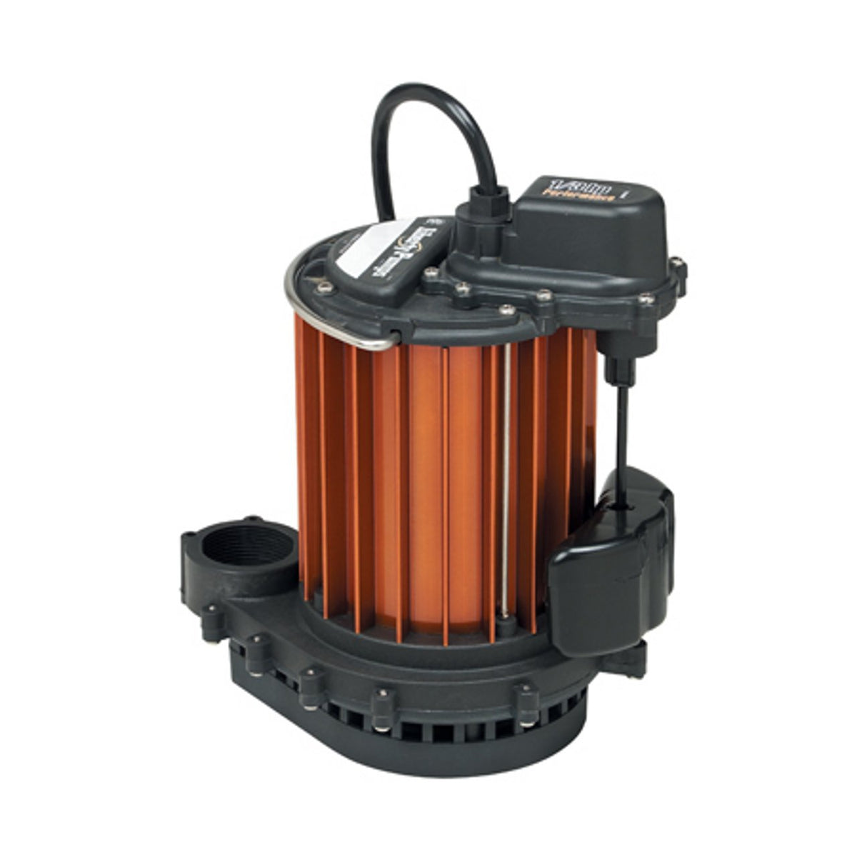 Liberty Pumps 237 submersible sump pump motor housing illustrating durable, cool-running construction.