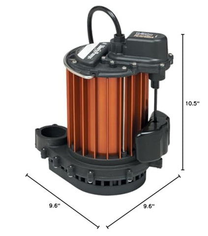 Liberty Pumps 237 vortex impeller promotes smoother flow and fewer clogs for reliable drainage.