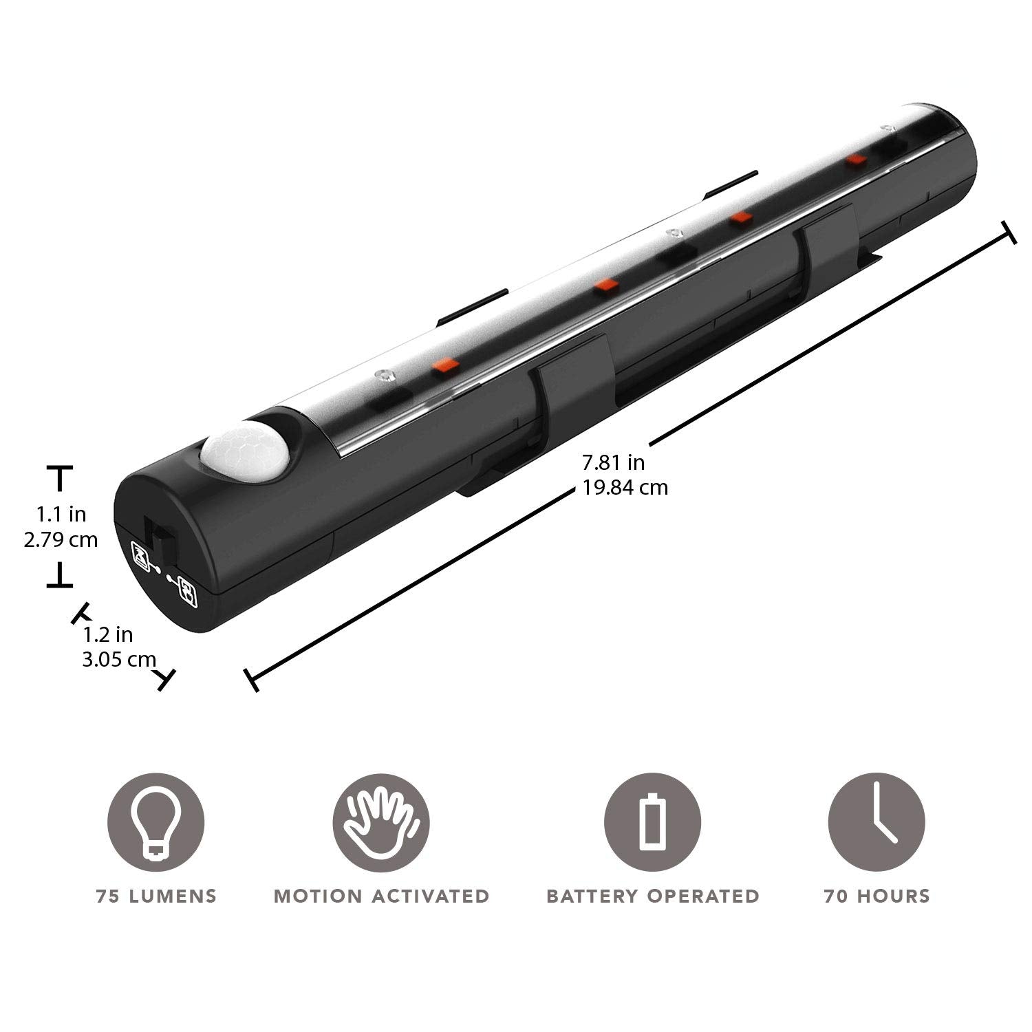 Liberty Safe Brightview motion sensor activates automatically for hands-free interior lighting