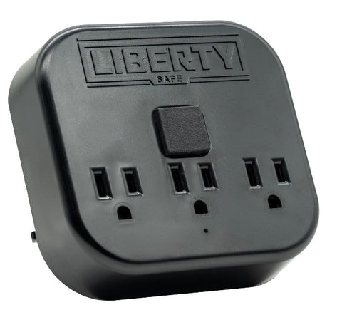 Liberty Safe wire-duct hole routes cables neatly while preserving data speeds.