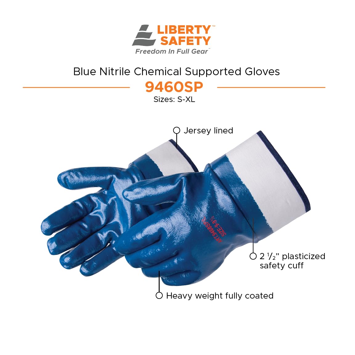 Liberty Safety 9460SP gloves suit metal handling and industrial tasks.
