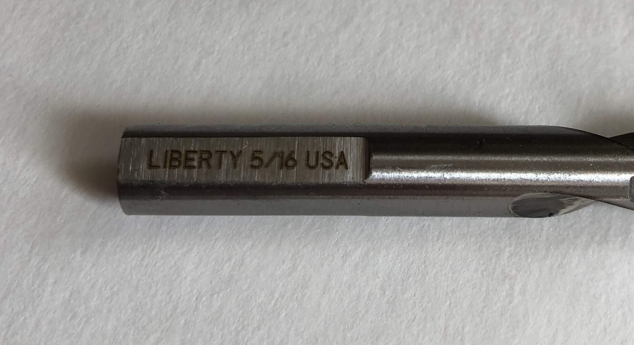 Liberty Supply maple tapping bit showing a 90 degree tip for clean, accurate holes.