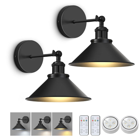 Libonfu battery-operated wall sconces set of 2 with wireless design for flexible placement.