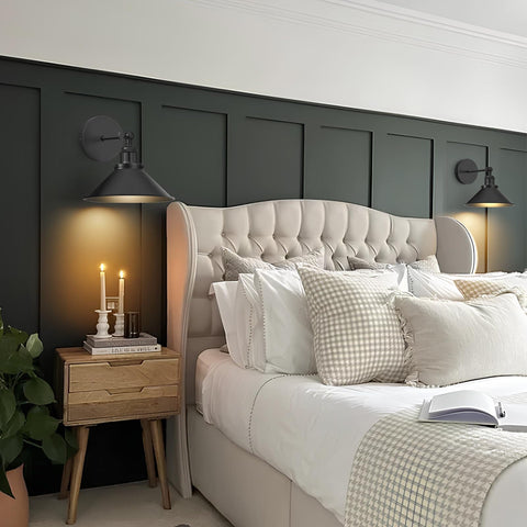 Libonfu black wall sconce decor for living rooms, bedrooms, and hallways.