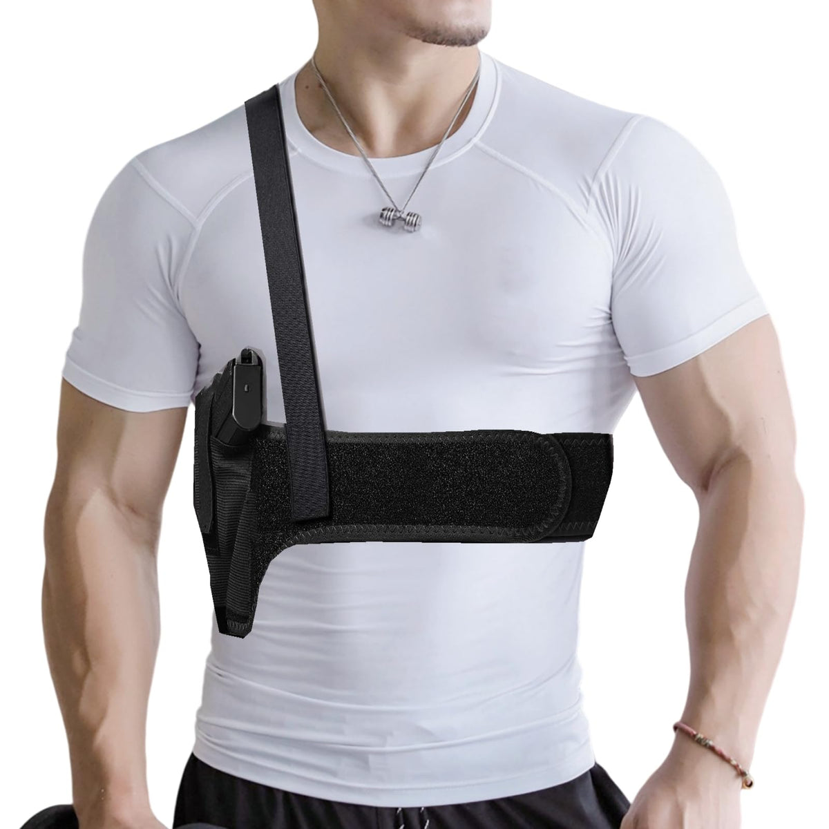 LIBOSHENG Quick Draw Shoulder Holster with left-handed fit for discreet daily carry.