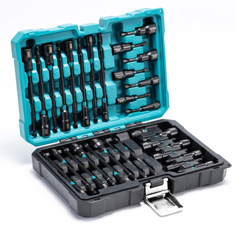 LIBRATON 31-piece layout showing SAE and metric nut drivers.