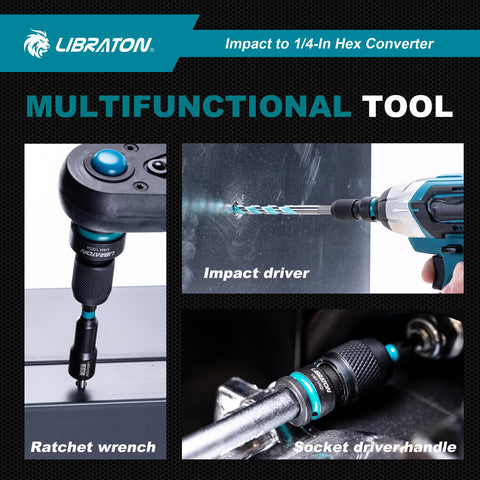 LIBRATON ball stop groove prevents drop-off during heavy tasks.