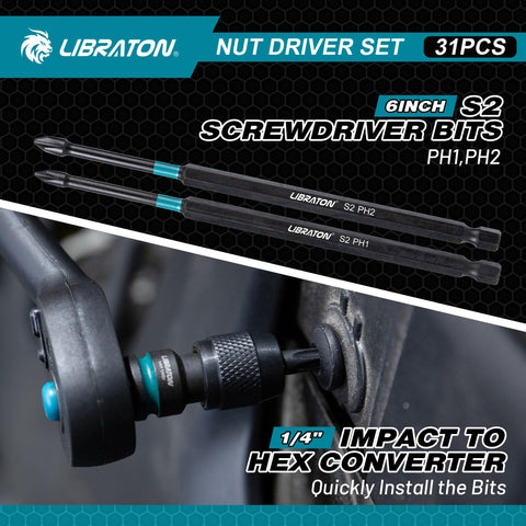 LIBRATON Cr-V steel construction shines with durability and corrosion resistance.