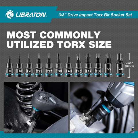LIBRATON CR-V sockets with manganese phosphate coating resist corrosion.