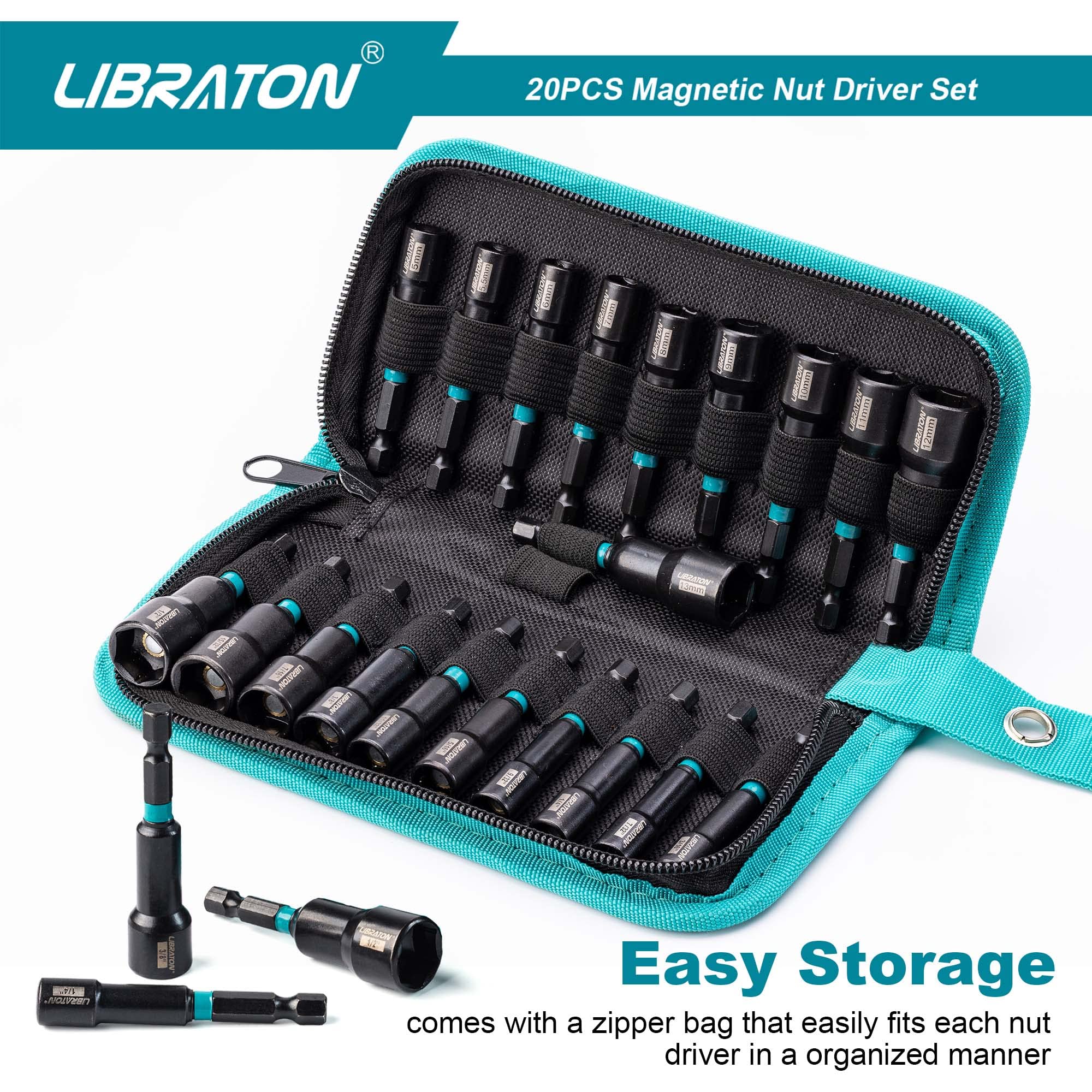 LIBRATON cr-v steel nut driver built for durability