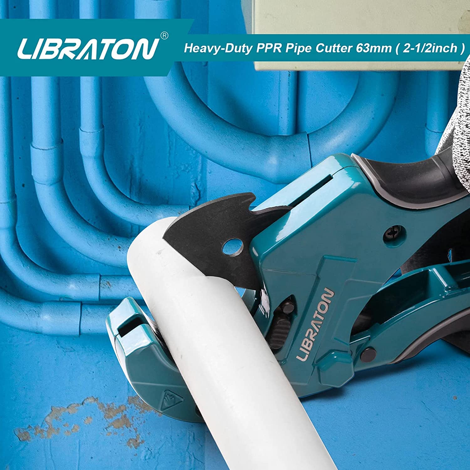 LIBRATON ergonomic, spring-loaded handle reduces effort for faster cuts.