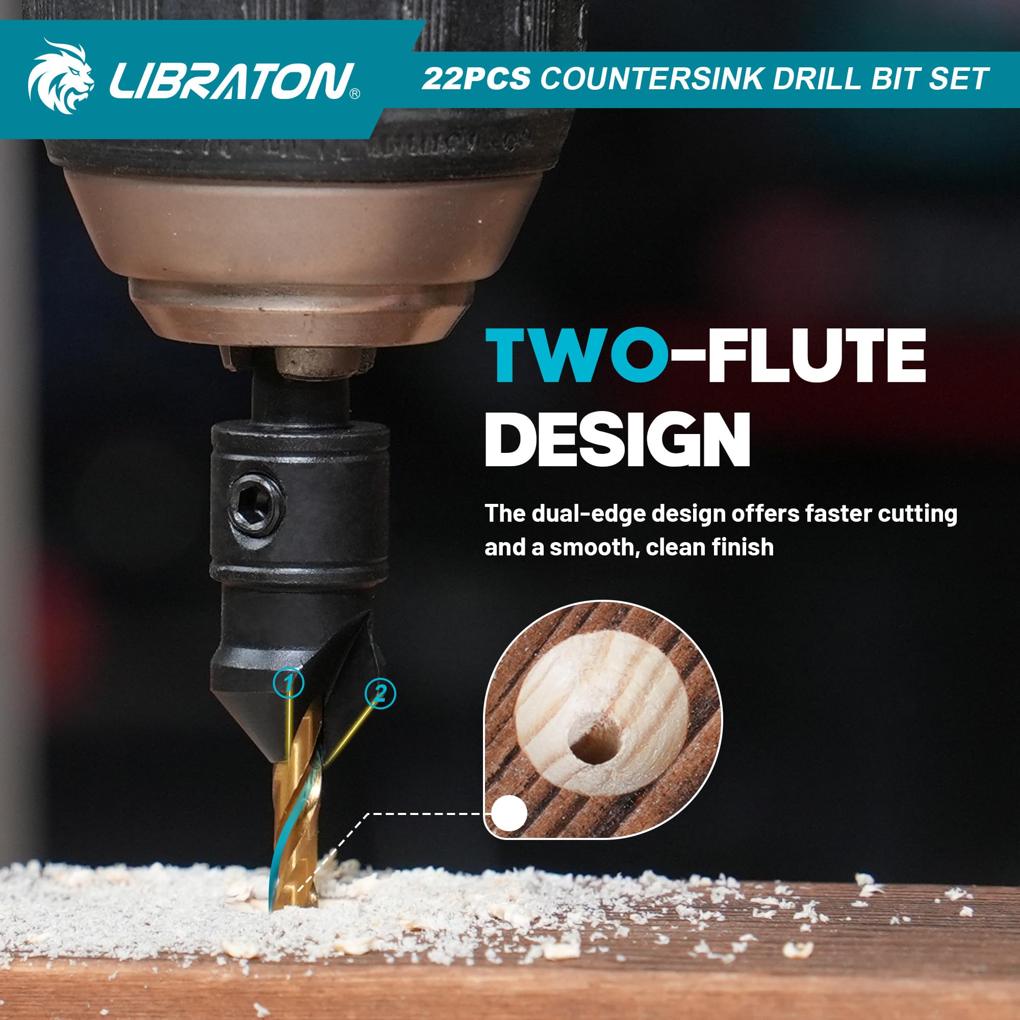 LIBRATON Hex Wrench and Screwdriver Bits for quick bit changes and routing.