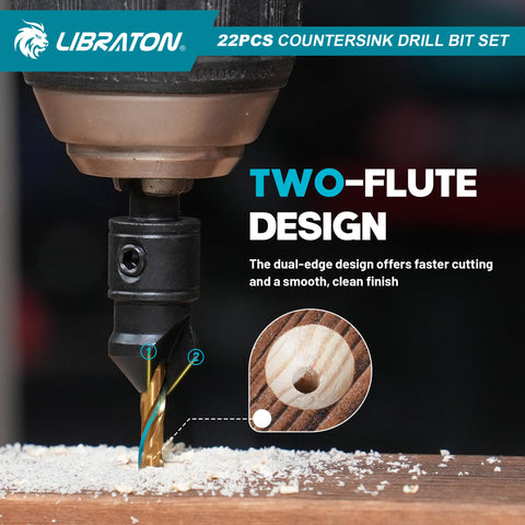 LIBRATON Hex Wrench and Screwdriver Bits for quick bit changes and routing.