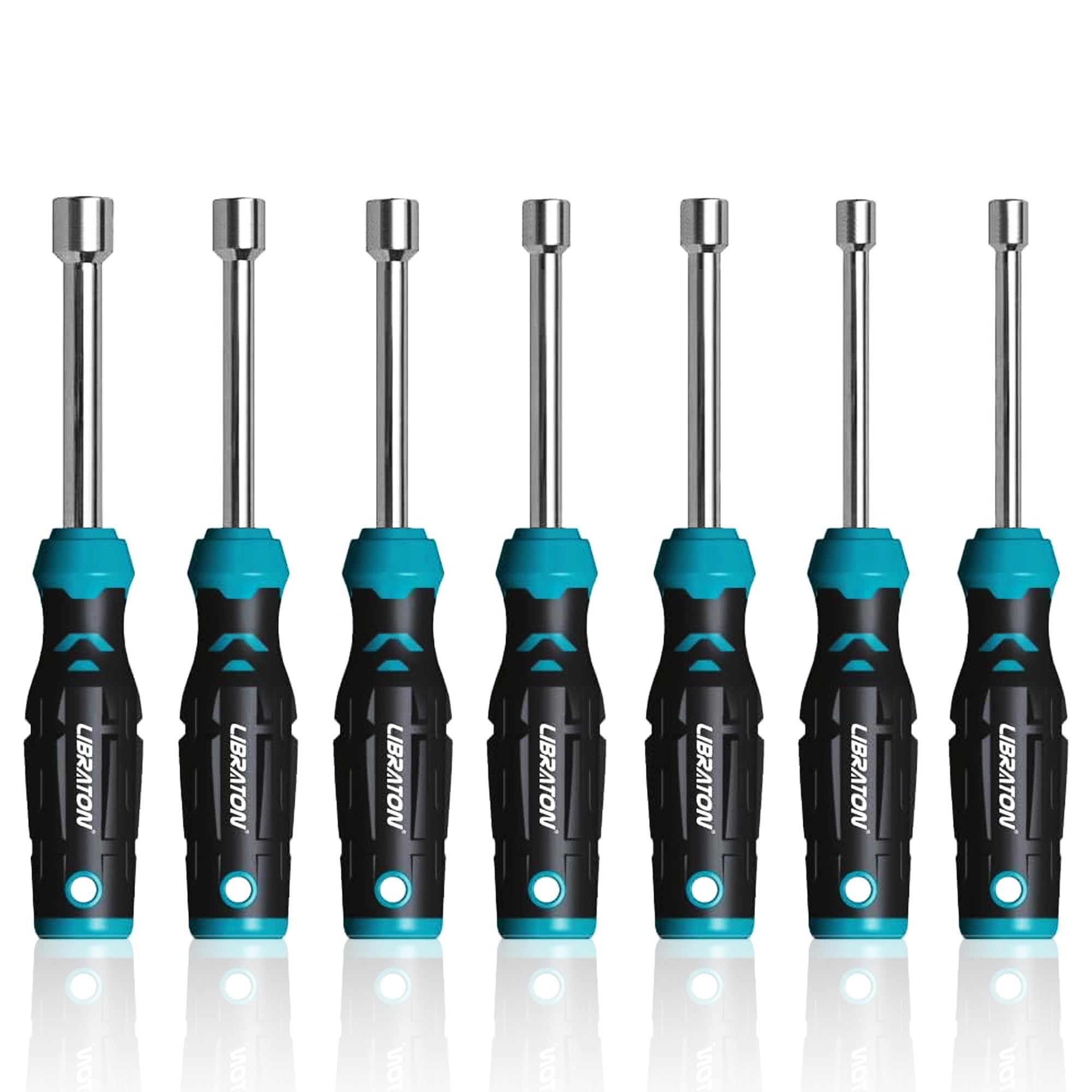 LIBRATON hollow nut driver set SAE 7 pieces with long reach