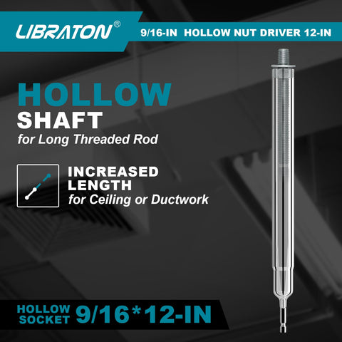 LIBRATON hollow design enables passing long bolts through for easier fittings