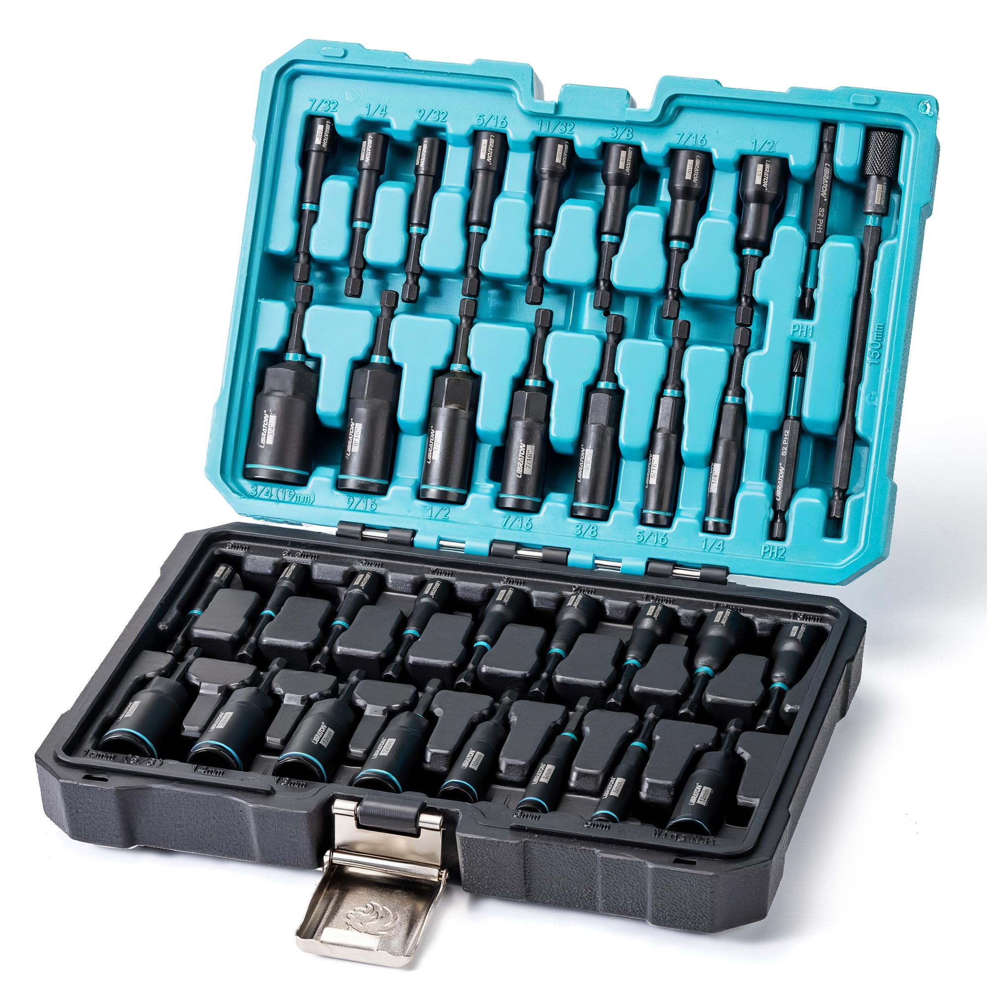 LIBRATON metric magnetic nut drivers (5–13 mm) ready for fastening tasks