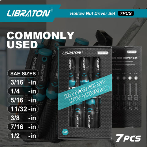 LIBRATON 1/4-inch size nut driver for common fasteners