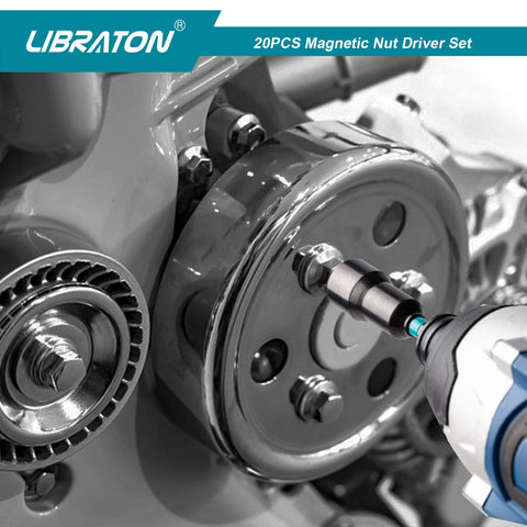 LIBRATON nut driver in use with power drill setup
