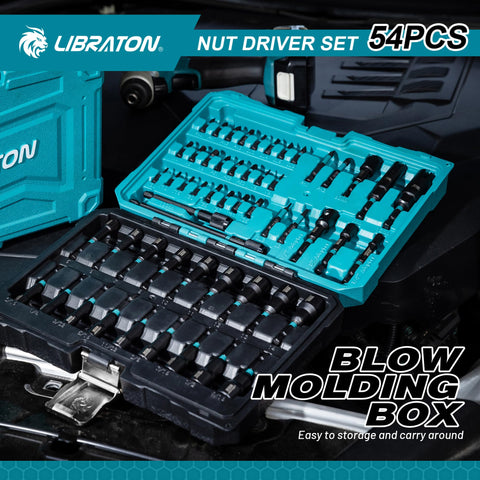 LIBRATON Cr-V steel nut drivers resist wear for lasting performance.