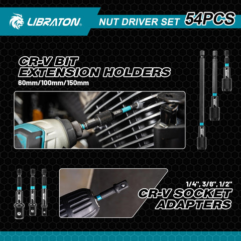 LIBRATON wing nut drivers simplify hand-tightening across nuts.