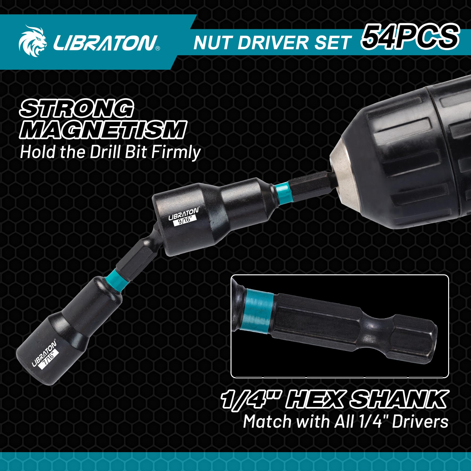 LIBRATON 1-inch bits deliver strong drives with magnetic tips for easy handling.
