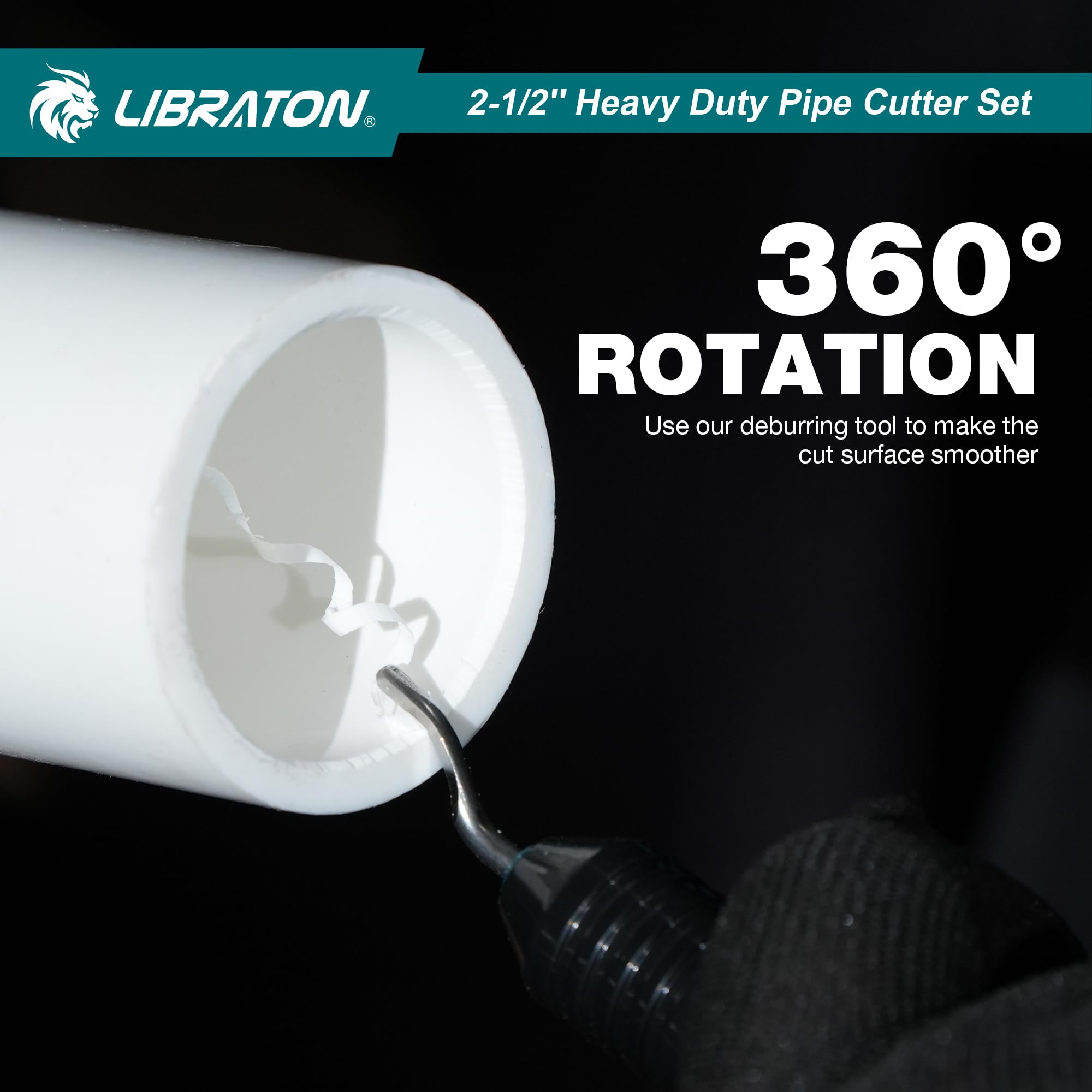 LIBRATON included deburring tool smooths edges after trimming