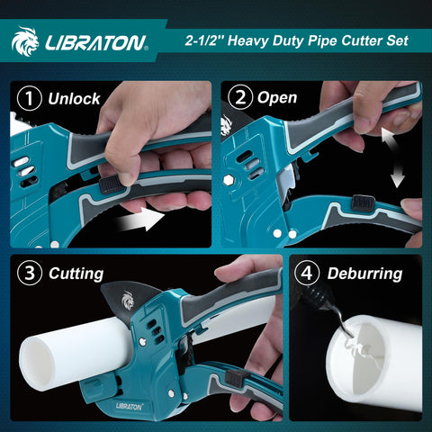 LIBRATON cutter works with PVC CPVC PEX PP-R PE plastics